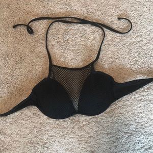 Black Netted Target Bikini Top